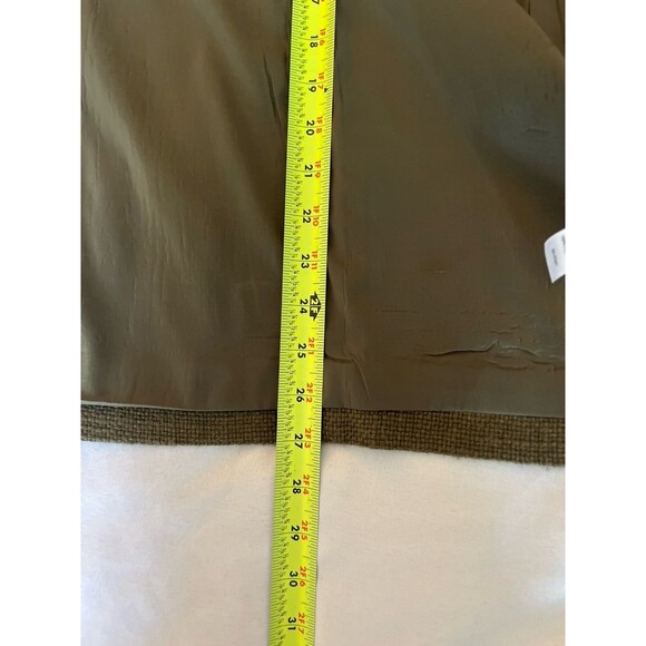 J. Jill Tweed Wool Blend Lined Front Pockets Blazer Size Large Green - Picture 5 of 9